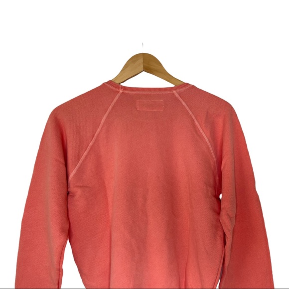 THE GREAT. The Shrunken Sweatshirt in Orange Cream Boho Vintage Vibe - Picture 8 of 13